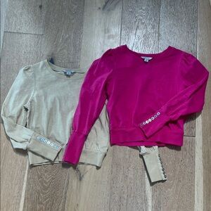 Habitual Kids' Long sleeve shirts - Fuchsia and Beige